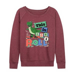 Women's - Disney - Toy Story Lightweight French Terry Wide Neck Long Sleeve Shirt - 1 of 4