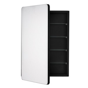 VEVOR Medicine Cabinet, 20 x 30 inch, Medicine Cabinet for Bathroom with Mirror,  Aluminum Frame, 4-layer Adjustable Shelves, Black - 1 of 4