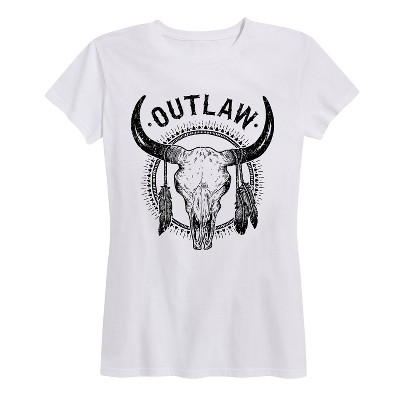 Women's - Country Casuals - Outlaw ST-Shirtr Skull Short Sleeve Graphic T-Shirt