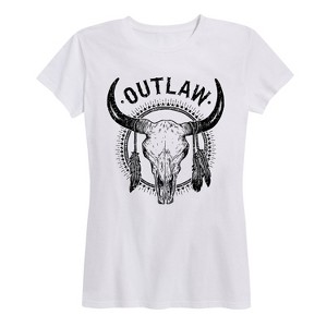Women's - Country Casuals - Outlaw ST-Shirtr Skull Short Sleeve Graphic T-Shirt - 1 of 4