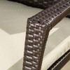 SKRAN  rattan Dining Set of 3, Outdoor three-piece bistro set with waterproof cushions and two chairs for Patio, Garden, Indoor ,brown multi - 4 of 4