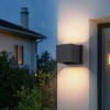 LLHZSY 5 2/5" Modern Outdoor Wall Light Fixture Square Up and Down LED Light Mount Porch Yard Front Door House -Black - 2 of 4