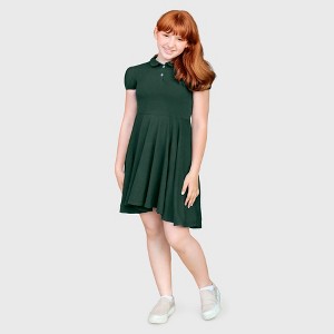 City Threads Soft Cotton Jersey Girls Peter Pan Polo Twirly Dress - USA-Made - 1 of 4