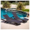 Toscana Set of 2 Wicker Patio Chaise Lounge - Brown - Christopher Knight Home - image 2 of 4