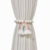 Tree City Natural Simple Wooden Beads Baby Blue Rainbow Decorative Curtain Tieback - 2 of 4