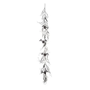 Gallerie II 72" Batty Black Vine Halloween Garland - 1 of 4