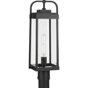Progress Lighting Walcott 1-Light Outdoor Textured Black Wall Lantern with Clear Glass Panels - 1 of 1
