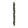 Nearly Natural 9' Pre-Lit Artificial Golden Frosted Christmas Garland with Pinecones Berries and Ornaments - 2 of 4
