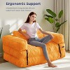 MAXYOYO Folding Sofa Bed, L-Shaped Two-Seat Convertible Sofa Bed with Armrest and Pillows for Living Room Bedroom - 3 of 4
