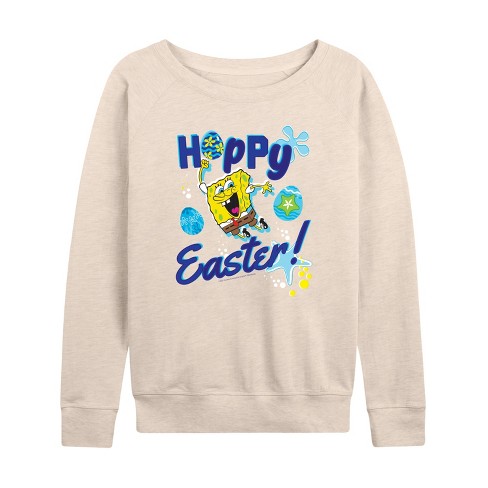 Women's - SpongeBob Squarepants - Hoppy Easter Lightweight French Terry Slouchy - image 1 of 4