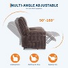 Manual Corduroy Recliner Chair, Handle-Controlled, Pillow Top Arms & Thick Padding, Side Pocket, 400Lbs Weight Capacity - 4 of 4