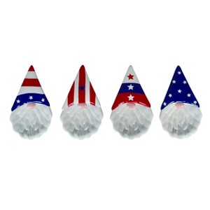 Transpac Ceramic Uncle Sam Gnome Spoon Rest Set of 4 Patriotic Home Decorations - 1 of 1