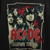 ACDC Group Band Comics Style Frame, Logo, Highway To Hell, on Black Short Sleeve Adult Crop T-Shirt - 2 of 3