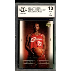 Lebron James Rookie Card 2003 Upper Deck Box Set #20 BGS BCCG 10 - 1 of 2