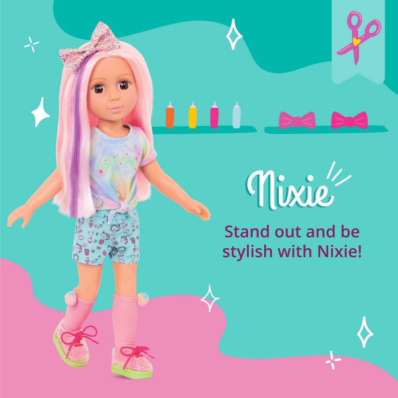 Glitter Girls Poseable Doll with Colored Hair &#38; Accessories - Nixie, 4 of 13