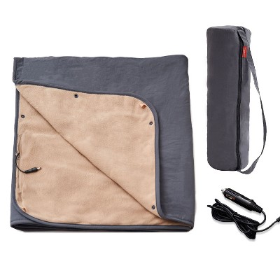 WARMSTORM Outdoor 12V 25W Heated Blanket, 55x40 inch, Gray