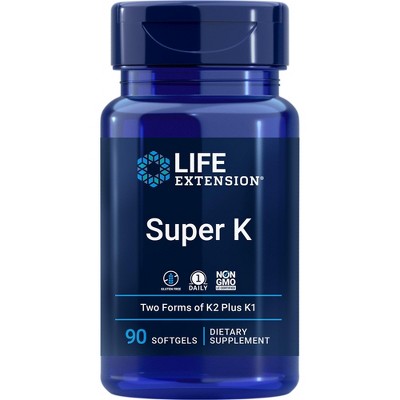 Super K with Two Form of K2 Plus K1 by Life Extension  -  90 Softgel