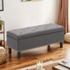 Okak Modern Functional Shoe Storage Bench with Nailhead Decor,Shoe Rack Shoe Bench with Cushion for Bedroom,Entrance - 2 of 4