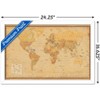 Trends International Antique World Map 2024 Framed Wall Poster Prints - 3 of 4