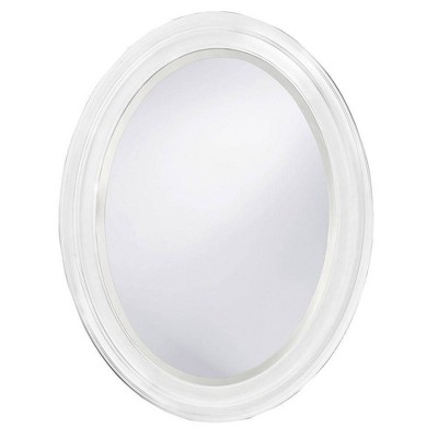  Oval George Decorative Wall Mirror White - Howard Elliott 