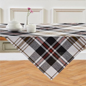 Solino Home Linen Plaid Table Throw | Oxford Plaid - 1 of 4