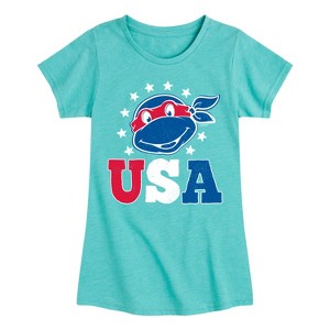 Girls' - Teenage Mutant Ninja Turtles - USA Raphael Fitted Short Sleeve Graphic T-Shirt - 1 of 4