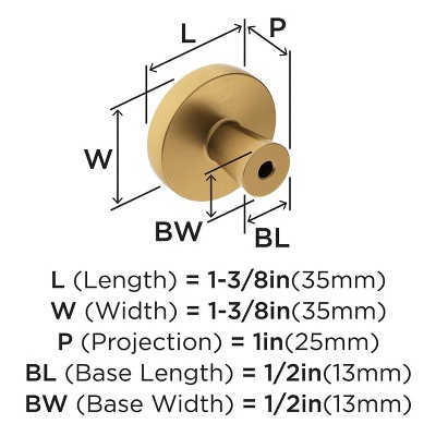 Matte Black and Bronze Round Cabinet Knob with Mounting Hardware