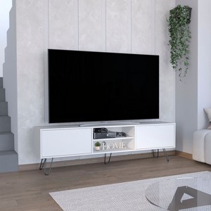 NicBex Modern TV Stand Hairpin Stand with Spacious Storage Entertainment Center with Cable Management Holes for Living Room - 1 of 4