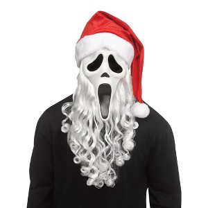 Fun World Scream Ghost Face Santa Adult Costume Mask - 1 of 4