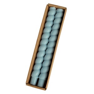 Storied Home Twisted Taper Candles in Box, Blue, Set of 2 - 1 of 4
