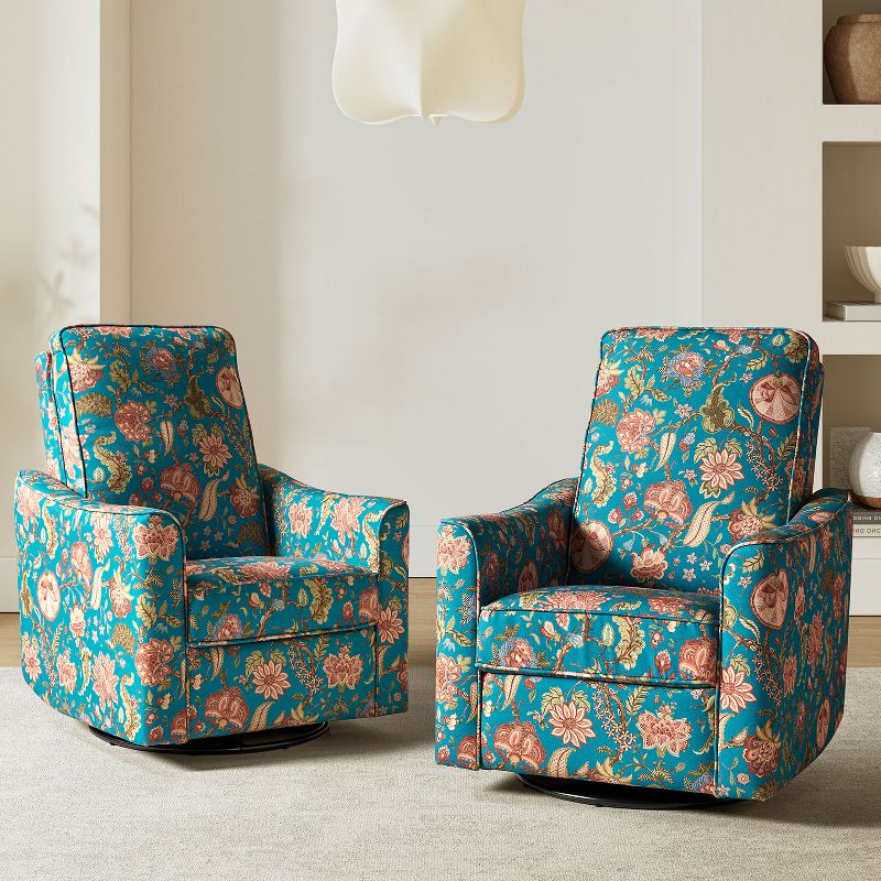 Pascual Transitional Rocker And Swivel Chair Set of 2 with Variety of Fabric Patterns|ARTFUL LIVING DESIGN, 1 of 8