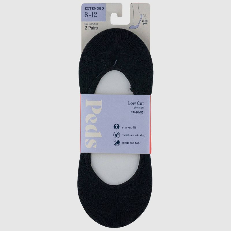 Peds Women's 2pk Extended Size Coolmax Liner Socks - 10-12, 3 of 7