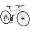 7 Speed Hybrid Bike Aluminum Alloy Frame Double Disc Brakes 700C Road Bike For men women's City Bicycle - 2 of 4