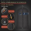 5 Pack 40-inch Black Garment Bags, Hanging Suit Covers with Transparent Window for Travel - 2 of 4