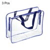 Unique Bargains PVC Transparent Toiletry Bags Cosmetic Pouch with Zipper and Handle Strap - 3 of 4
