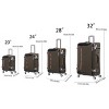 Vynxaria 4-Piece Lightweight Softside Upright Luggage (20/24/28/32) Durable Travel-Ready Ideal for All Journeys - 3 of 4