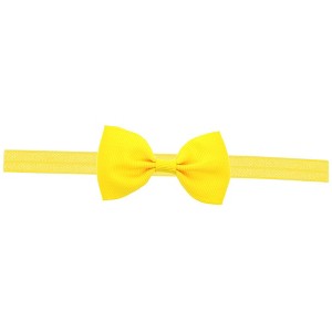 MyKids-Usa Newborn Baby Small Size Bow Patched Pattern Solid Color Elastic Headband - 1 of 4