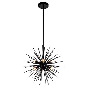 CWI Lighting Savannah 6 Light Chandelier With Black Finish - 1 of 4