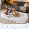 LOVSON Human Dog Bed, Washable Faux Fur Dog Bed for People Doze Off, Napping Orthopedic Dog Bed,71''x45''x14'' Size Fits You and Pets (Grey) - 4 of 4