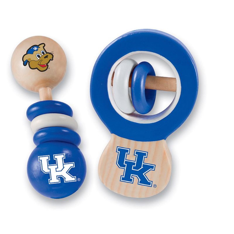 Baby Fanatic Wood Rattle 2 Pack - NCAA Kentucky Wildcats Baby Toy Set, 2 of 5