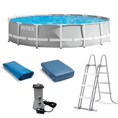 Intex 26723EH 15ft x 42in Prism Frame Above Ground Swimming Pool Set with Easy Set Up and Filter