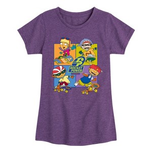 Girls' - Rocket Power - Skate Life Fitted Short Sleeve Graphic T-Shirt - 1 of 4