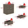 FUFU&GAGA Practical Wooden Nightstand Dresser: Natural Aesthetic Ample Storage and Concealed Drawer - 4 of 4