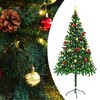 vidaXL Artificial Pre-lit Christmas Tree with Baubles Green 6 ft - 2 of 4