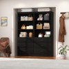 Aheaplus 71'' Tall Storage Bookcase, Bookshelf with 3-Tier Open Shelves and 3 Drawers, Wood Storage Cabinet - 3 of 4