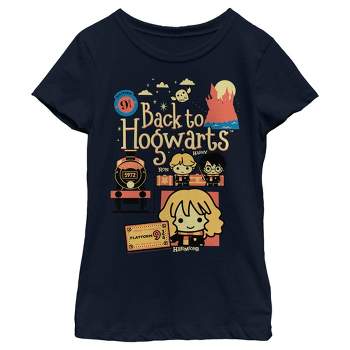 Girl's Harry Potter Back to Hogwarts Cartoon T-Shirt