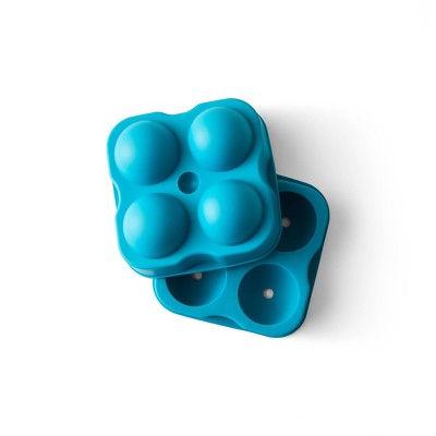 Houdini Large 4 Spheres Silicone Ice Sphere Mold Creates in Blue