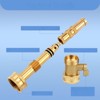 VisioGear Hardware Fastener Sets, 3-pcs Adjustable Twist Hose Nozzle with On-Off Valve, Water Hose Sprayer Nozzle for Garden, Gold, 1.18"*1.18"*4.05" - 2 of 4