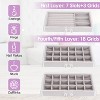 iMountek "Clear Acrylic Jewelry Box Organizer with 5 Drawers, Velvet Lined Storage Case for Earrings & Rings"Grey - image 4 of 4