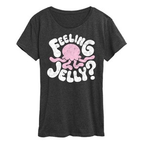 Women's - Instant Message - Feeling Jelly Jellyfish Short Sleeve Graphic T-Shirt - 1 of 4